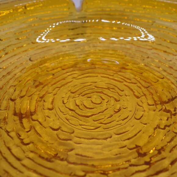 Amber Color Glass Ash Tray - Picture 4 of 12